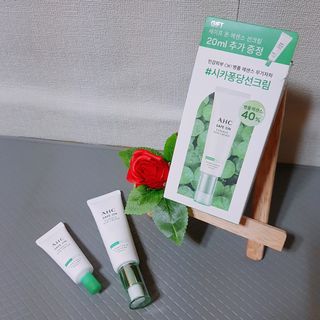 [AHC] 세이프온 에센스 선크림 올리브영 스페셜 증정 기획세트 — 5점을 준 리뷰어가 2022년 6월 올린 사용 사진
