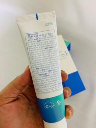[심폐소생소] 무불소 임산부 천연 치약 — 5점을 준 리뷰어가 2021년 9월 올린 사용 사진