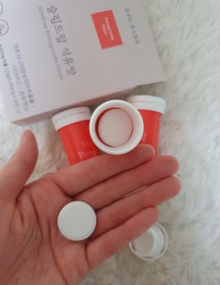 [슬림드랍 석류맛] 건기식 다이어트 보조제 겸 비타민 — 5점을 준 리뷰어가 2022년 2월 올린 사용 사진