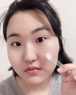 [후르디아] 72시간 블루베리 속살 수분크림 — 5점을 준 리뷰어가 2022년 3월 올린 사용 사진