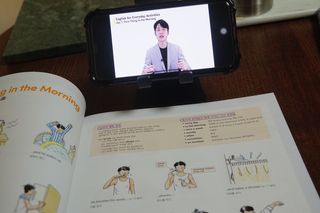 웅진컴퍼스 EEA 일상영어회화 EEA 낭독편 — 5점을 준 리뷰어가 2023년 2월 올린 사용 사진