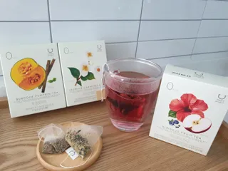 딜라이트 프로젝트 블렌딩티 우엉호박티, 히비후르츠티, 쟈스민캐모티 — 5점을 준 리뷰어가 2021년 7월 올린 사용 사진