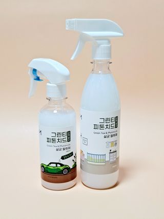 [엠메이데이] 그린티 피톤치드 감쪽같이 500ml + 손소독액 50ml — 5점을 준 리뷰어가 2021년 12월 올린 사용 사진