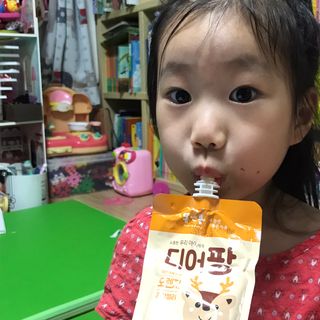 [몸엔용] 우리 아이 건강간식, 달콤한 녹용곤약젤리 디어팡 4종 — 5점을 준 리뷰어가 2021년 8월 올린 사용 사진