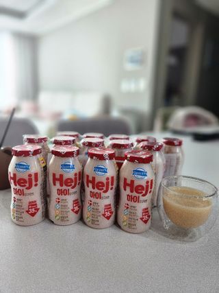 [구매평]덴마크 하이(Hej!) 브랜드 패키지(요구르트, 그릭요거트)only 로켓프레쉬 — 5점을 준 리뷰어가 2025년 3월 올린 사용 사진