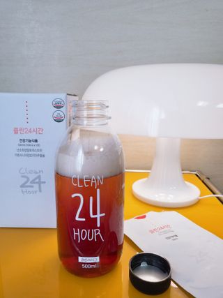 클린24시간 1BOX(5포) + 전용보틀(500ml) — 5점을 준 리뷰어가 2022년 11월 올린 사용 사진