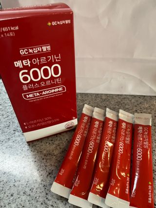 메타아르기닌 GC녹십자웰빙 메타 아르기닌 6000 플러스 오르니틴 — 4.5점을 준 리뷰어가 2022년 6월 올린 사용 사진