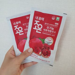 농업회사법인조은 유기농 석류 NFC 착즙주스 70ml 30포 — 5점을 준 리뷰어가 2021년 10월 올린 사용 사진