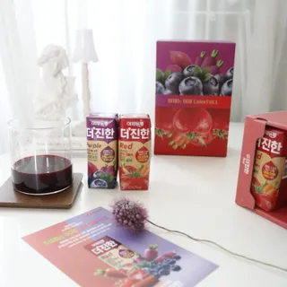[롯데칠성] 야채듬뿍 더'진한 [롯데칠성] 야채는 이제 COLORFULL! 야채듬뿍  더 진한 레드 4개 +퍼플 4개 (총 8개) — 5점을 준 리뷰어가 2023년 6월 올린 사용 사진