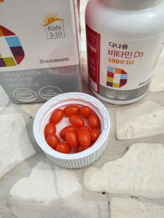 다나음 츄어블 비타민D 1000IU (130ml x 60캡슐) — 5점을 준 리뷰어가 2023년 3월 올린 사용 사진
