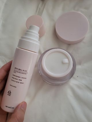 프리마인 바르기만 하면 철벽 스킨케어+24시간 마스크팩 효과. 셀라브 리제너레이팅 시스템 부스터+크림 세트 — 5점을 준 리뷰어가 2023년 7월 올린 사용 사진