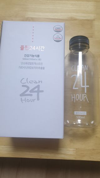 클린24시간 1BOX(5포) + 전용보틀(500ml) — 4점을 준 리뷰어가 2022년 12월 올린 사용 사진