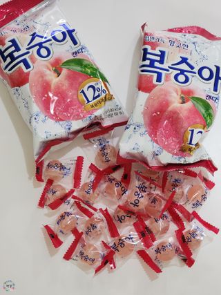 청포도캔디 복숭아캔디 — 5점을 준 리뷰어가 2022년 11월 올린 사용 사진
