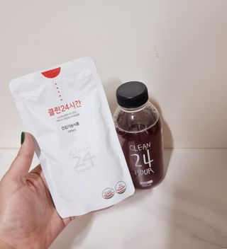 클린24시간 1BOX(5포) + 전용보틀(500ml) — 5점을 준 리뷰어가 2022년 9월 올린 사용 사진