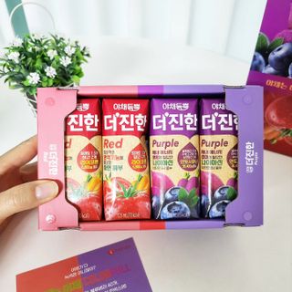 [롯데칠성] 야채듬뿍 더'진한 [롯데칠성] 야채는 이제 COLORFULL! 야채듬뿍  더 진한 레드 4개 +퍼플 4개 (총 8개) — 5점을 준 리뷰어가 2023년 6월 올린 사용 사진