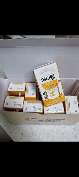 메디웰 페디아드링크 미니 바나나맛 — 5점을 준 리뷰어가 2022년 8월 올린 사용 사진