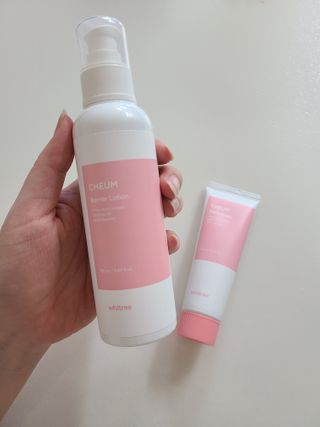 화이트리 채움 베리어 로션, 베리어 크림 세트 — 5점을 준 리뷰어가 2021년 1월 올린 사용 사진