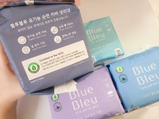 블루블루 유기농 순면 커버 생리대 — 5점을 준 리뷰어가 2021년 1월 올린 사용 사진