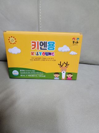 [몸엔용] 어린이, 초등학생의 영양간식 달콤 국산녹용 키엔용  80ml x 10포 — 5점을 준 리뷰어가 2021년 7월 올린 사용 사진