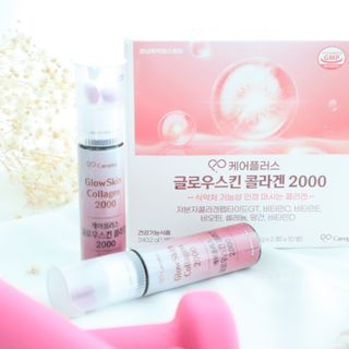 [경남제약헬스케어] 케어플러스 글로우스킨 콜라겐 2000 1박스(10일분) / 피부기능성 이중제형 마시는콜라겐 — 5점을 준 리뷰어가 2024년 7월 올린 사용 사진