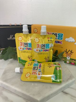 [몸엔용] 어린이, 초등학생의 영양간식 달콤 국산녹용 키엔용  80ml x 10포 — 5점을 준 리뷰어가 2021년 7월 올린 사용 사진