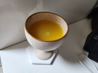 소담스퀘어 상암 [다피] 들깨 도자기 막걸리 고블렛잔 – 4Color 술잔 2P 세트(선물세트) — 5점을 준 리뷰어가 2022년 10월 올린 사용 사진