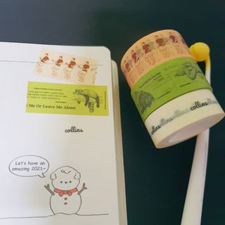 콜린스 2021 엽서 캘린더와 마스킹 테이프 3종 — 5점을 준 리뷰어가 2020년 12월 올린 사용 사진