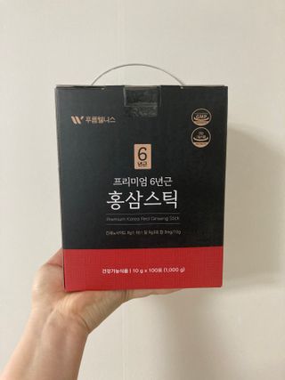 [푸름웰니스] 프리미엄 6년근 홍삼스틱 3mg x 100포 — 4.5점을 준 리뷰어가 2022년 3월 올린 사용 사진