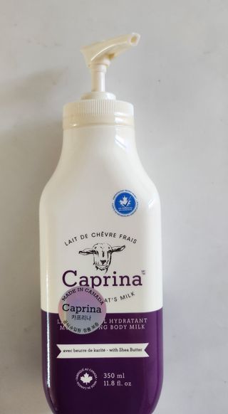 [카프리나]프레쉬 산양밀크 어메이징 바디로션 350ml (시어버터 향) — 3점을 준 리뷰어가 2023년 6월 올린 사용 사진