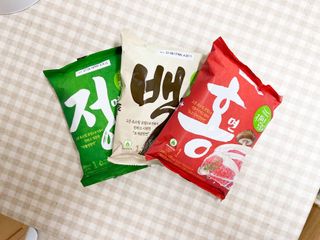 [풀무원] 자연은맛있다 정면, 백면, 홍면  세트 — 5점을 준 리뷰어가 2021년 4월 올린 사용 사진