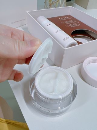 프리마인 바르기만 하면 철벽 스킨케어+24시간 마스크팩 효과. 셀라브 리제너레이팅 시스템 부스터+크림 세트 — 5점을 준 리뷰어가 2023년 7월 올린 사용 사진