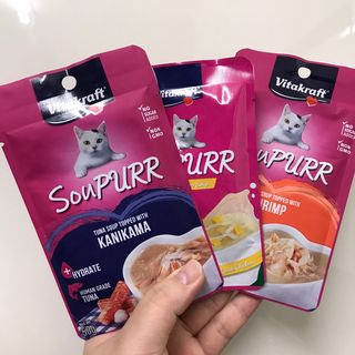 비타크래프트 고양이 수프 50g 3가지맛 x4팩씩 총 12팩 — 5점을 준 리뷰어가 2021년 10월 올린 사용 사진