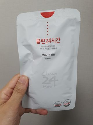 클린24시간 1BOX(5포) + 전용보틀(500ml) — 5점을 준 리뷰어가 2022년 10월 올린 사용 사진