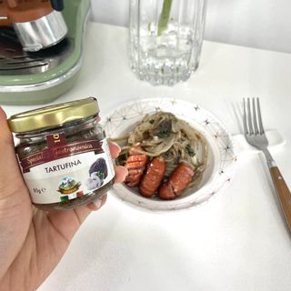 이탈리안 프리미엄 파스타 룸모 Rummo 파스타 2종 + 바질 페스토 + 블랙 트러플 페이스트 — 5점을 준 리뷰어가 2021년 7월 올린 사용 사진