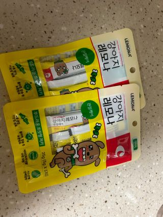 [레모나] 강아지 레모나 강아직 영양 간식 4종 택 1 — 5점을 준 리뷰어가 2024년 1월 올린 사용 사진