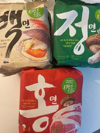 [풀무원] 자연은맛있다 정면, 백면, 홍면  세트 — 5점을 준 리뷰어가 2021년 4월 올린 사용 사진