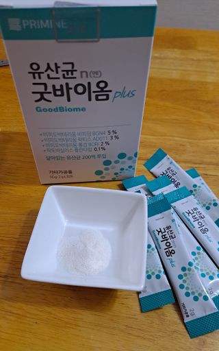 프리마인 유산균 국가지정연구소 선정, 살아있는 생유산균 200억 마리의 힘. 유산균n굿바이옴플러스 — 5점을 준 리뷰어가 2021년 10월 올린 사용 사진