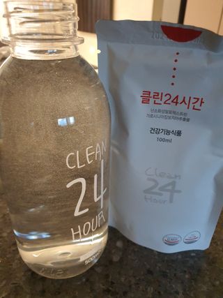 클린24시간 1BOX(5포) + 전용보틀(500ml) — 5점을 준 리뷰어가 2022년 12월 올린 사용 사진
