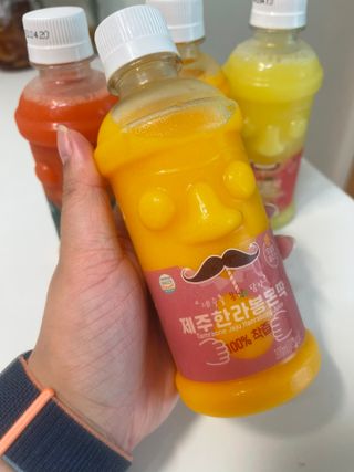 탐라원 제주의 맛, 몬딱주스 4종세트 - 한라봉몬딱주스, 천혜향몬딱주스, 청귤에이드, 당근몬딱주스 — 5점을 준 리뷰어가 2021년 8월 올린 사용 사진