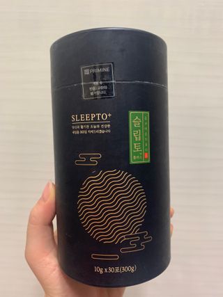 프리마인 자체 기업부설 연구소에서 찾아낸 건강한 수면의 비밀.  슬립토 플러스 30포 — 5점을 준 리뷰어가 2022년 4월 올린 사용 사진