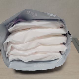 N[템포 ] 패드 내추럴 순면 입는 오버나이트 5P * 2개 — 5점을 준 리뷰어가 2024년 2월 올린 사용 사진