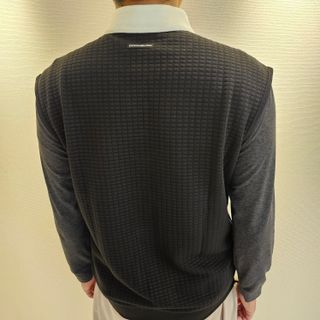[구매평]다운블로우 남성 스포츠 골프웨어 자가드 풀집업 조끼 베스트 DB 6515 — 5점을 준 리뷰어가 2025년 10월 올린 사용 사진
