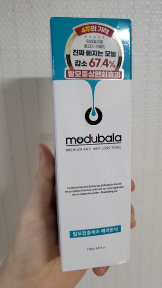 모두발라 탈모집중케어 헤어토닉 — 5점을 준 리뷰어가 2021년 12월 올린 사용 사진