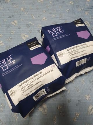 N[템포 ] 패드 내추럴 순면 입는 오버나이트 5P * 2개 — 5점을 준 리뷰어가 2024년 4월 올린 사용 사진