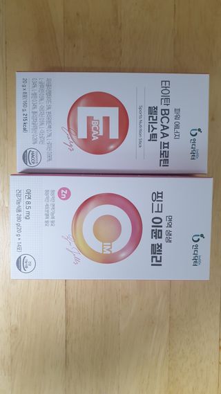 인디닥터 면역 생생 핑크 이뮨 젤리 + 타이탄 BCAA 프로틴 젤리스틱 — 4점을 준 리뷰어가 2022년 3월 올린 사용 사진