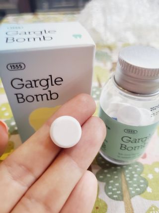 일오오오 3초 고체가글 가글밤 32정 — 5점을 준 리뷰어가 2022년 7월 올린 사용 사진