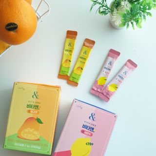 비타앤C 레몬맛, 망고맛 — 5점을 준 리뷰어가 2021년 4월 올린 사용 사진