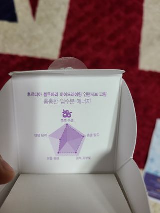 [후르디아] 72시간 블루베리 속살 수분크림 — 5점을 준 리뷰어가 2021년 2월 올린 사용 사진