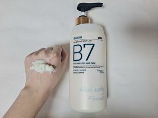 [포레스트스토리] B7 안티 헤어로스 샴푸1,000ml + 헤어팩 1,000ml — 5점을 준 리뷰어가 2021년 3월 올린 사용 사진