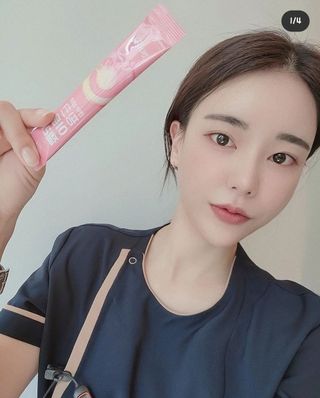 [인디닥터] 면역 생생 핑크 이뮨 젤리 — 5점을 준 리뷰어가 2022년 4월 올린 사용 사진